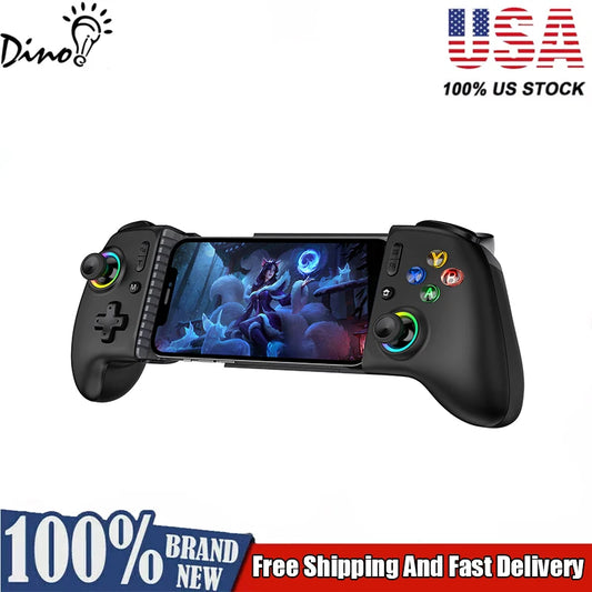DinoFire MC200 Mobile Phone Hall Effect Controller Gamepad Type-C Stretching Handle Stick for Android iOS XBOX
