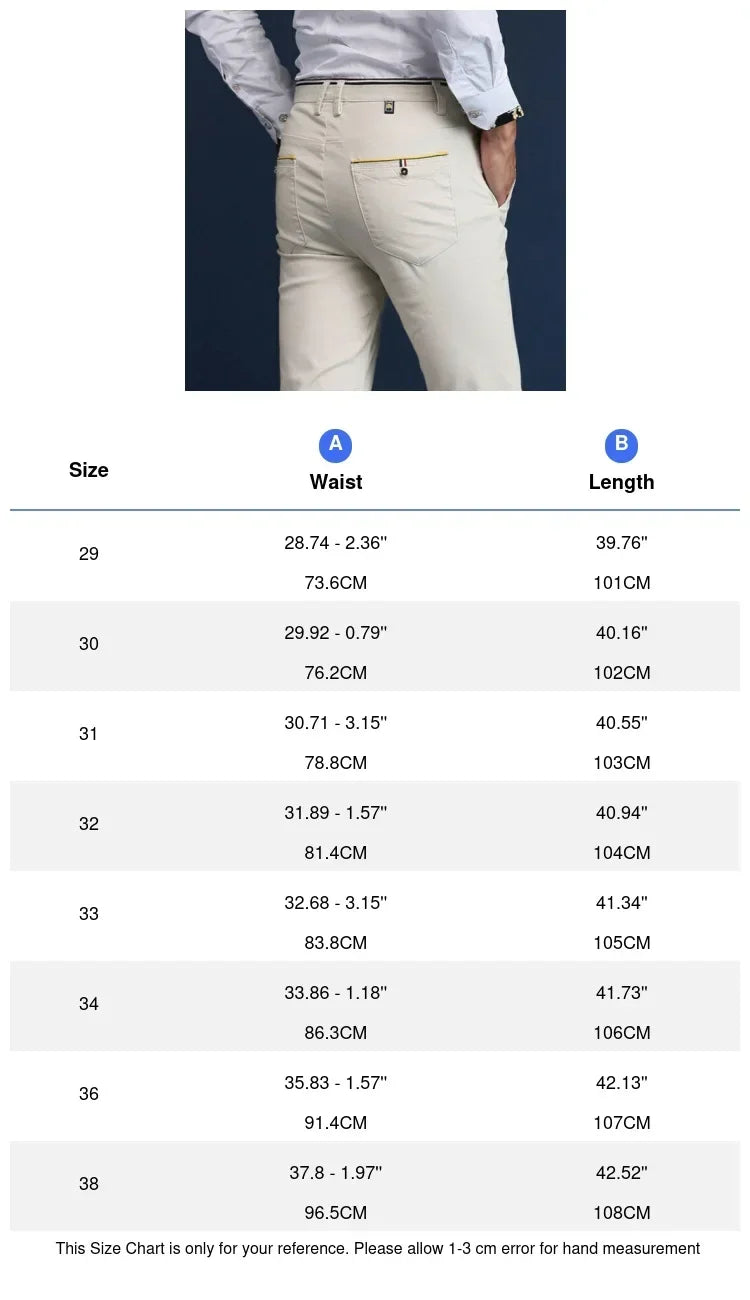 Classic Style Men Spring Summer Thin Casual Pants Fashion Business Cotton Solid Color Office Trousers High Quality Men Trousers