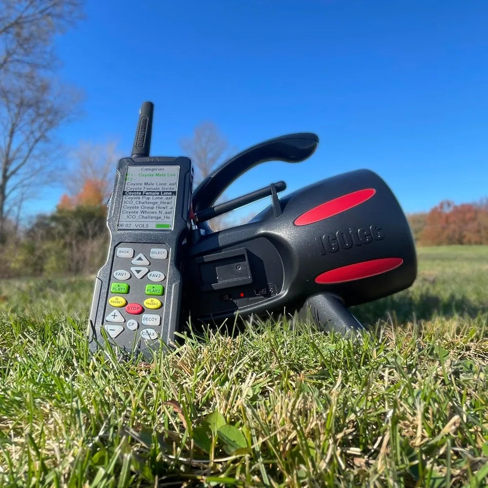 Hot Sale Hellion+ Game Call - Designed for Coyote, Fox, Bobcat, Raccoon Hunting - 165 Sounds Included, 300 Yard Remote Range
