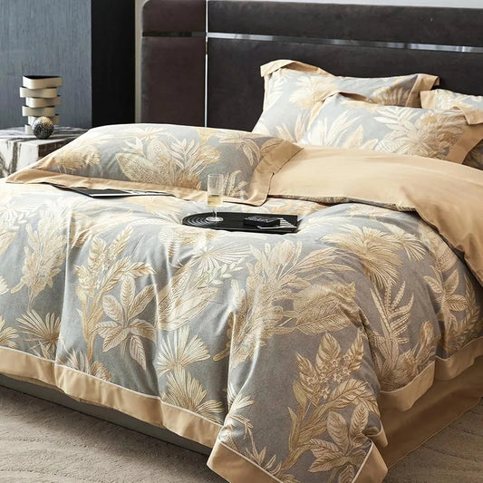 Queen Size Cotton Duvet Cover Set, 3-Piece Soft and Breathable Bedding for Year-Round Comfort