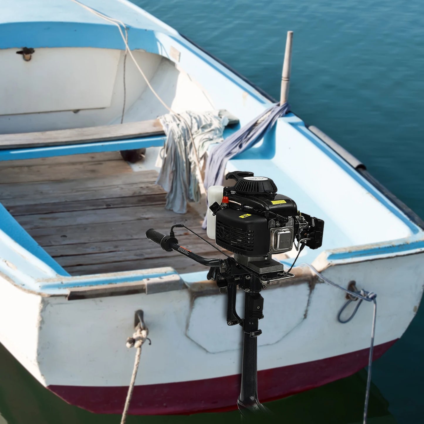 4 Stroke 3 HP Outboard Motor Fishing Boat Engine, Wind Cooling