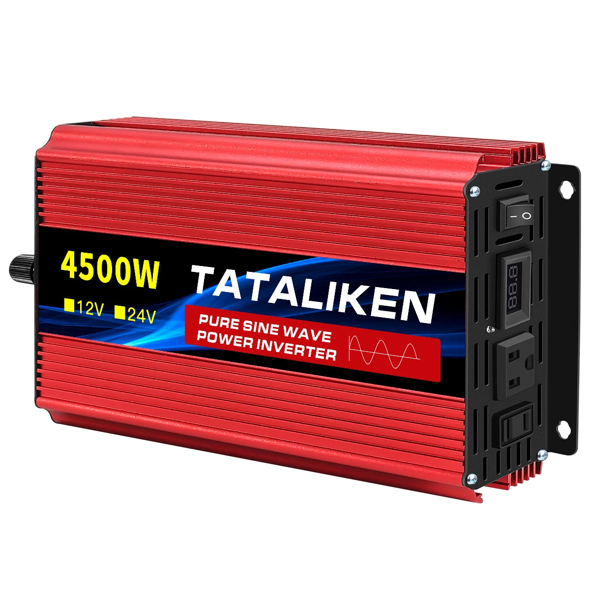 1600w-4500W 12V/24V to AC 110V 60Hz Pure Sine Wave Inverter Car Power Tranfermer  Voltage Portable  Converter with LED Display