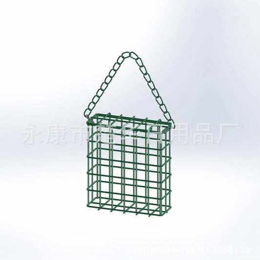 Suet Bird Feeder Cube Cage Food Container Outdoor Hanging Wild Birds Parrot Feeding Tree Portable Fruit and