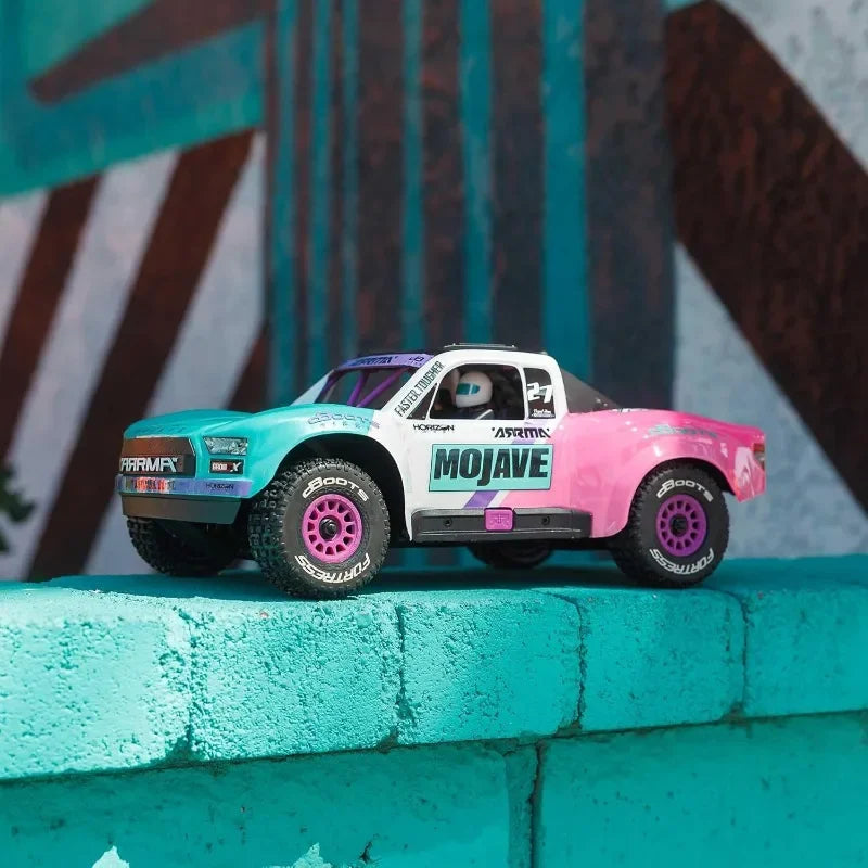 RC Truck Mojave GROM 4X4 223S BLX BRUSHLESS Small Scale Desert Truck RTR with DSC, Battery & Charger Included, Teal, ARA23