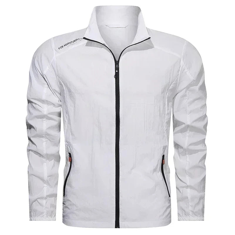 UPF100+ Men Summer Windbreaker Zip Pockets Uv Sun Protection Jackets Breathable Ultra-light Clothes Outdoor Skin Thin Coats Camp