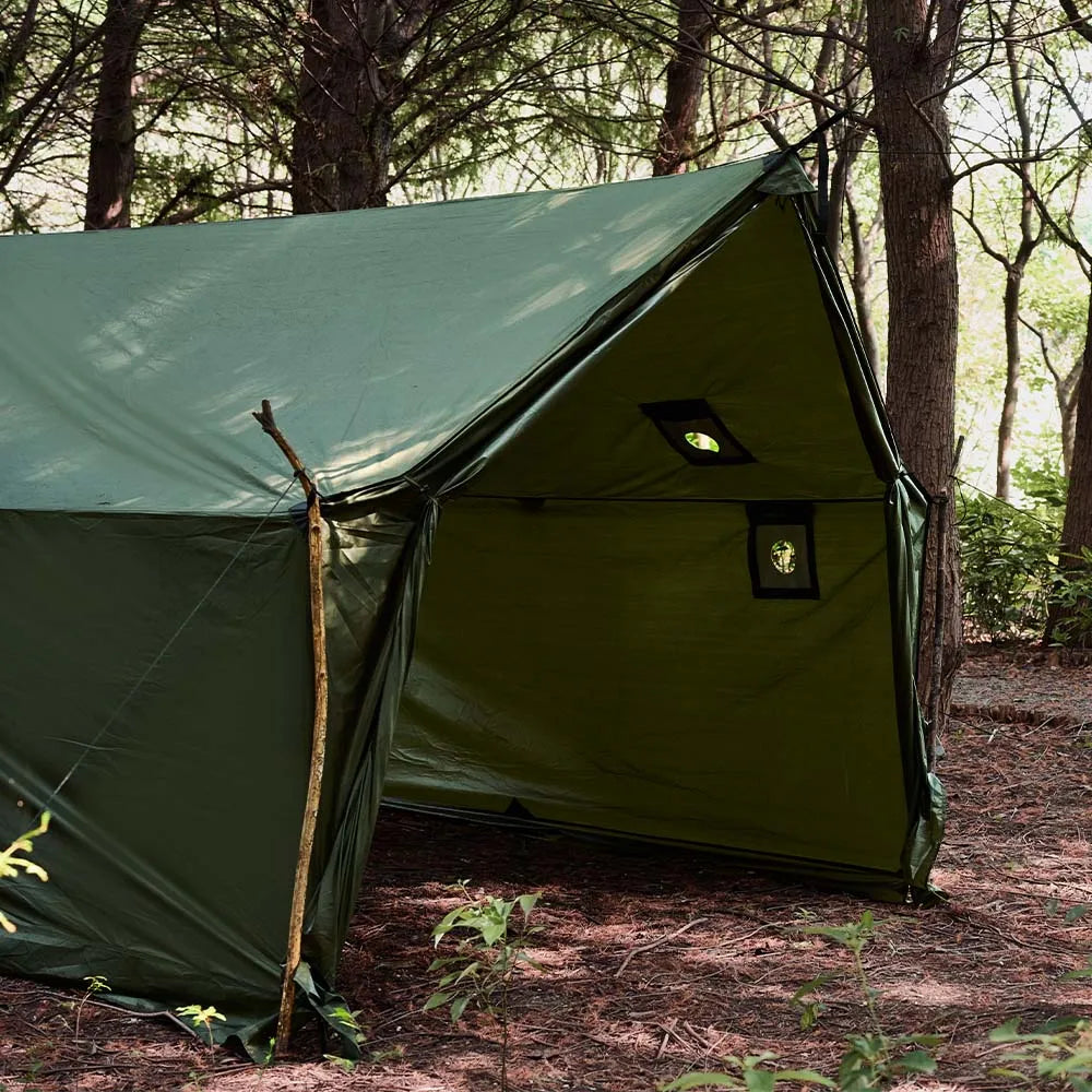 Hammock Hot Tent with Stove Jack, Spacious Versatile Wall Tent with Snow Skirt, 3000mm Waterproof with Zippered Tent Bag