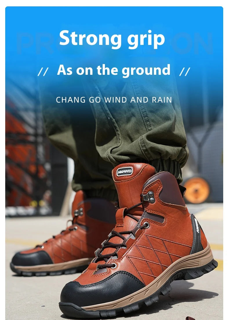 Safety Shoes Men Work Sneakers Indestructible Shoes Puncture-Proof Protective Shoes Work Boots Steel Toe Construction Work Shoe