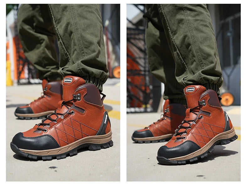 Safety Shoes Men Work Sneakers Indestructible Shoes Puncture-Proof Protective Shoes Work Boots Steel Toe Construction Work Shoe