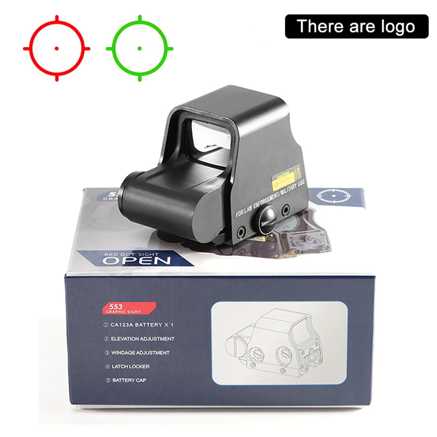 551 552 553 558 Red Green Dot Holographic Sight Scope Hunting Reflex Sight Riflescope 20mm Mount Airsoft Gun