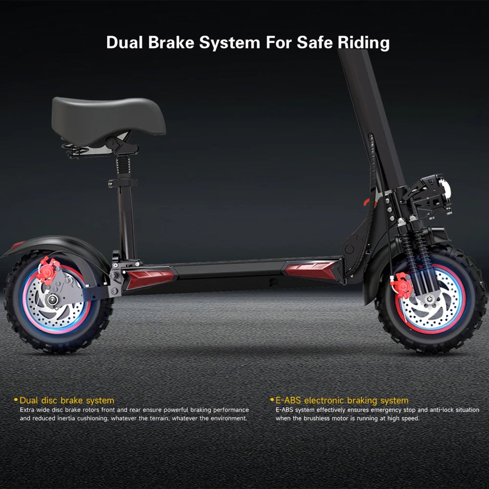FREEBOY J11 MAX Adult Electric Scooter 1200W Motor 48V 18AH Folding E-Scooter 11 Fat Tire E-Mountain Scooter