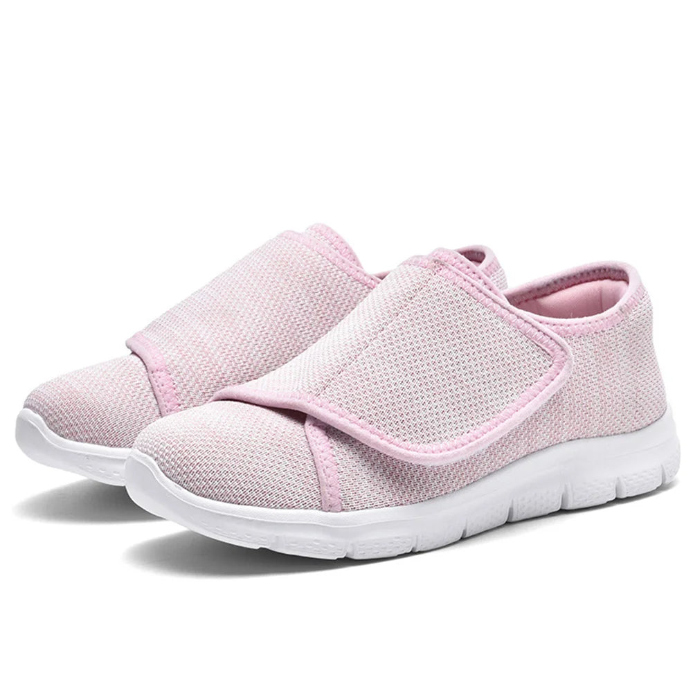 Men Women Walking Shoes Comfortable Walking Sneakers Adjustable Closure Extra Wide Shoes Lightweight for Elderly Swollen Feet