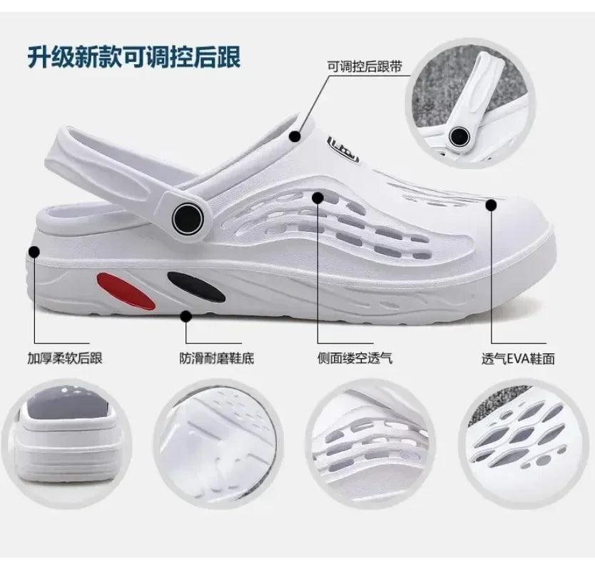 Plus Size 47 48 49 Men Summer Clogs Sandals EVA Slippers Men and Women Garden Shoes Beach Sandals Couple's Outdoor House Slides