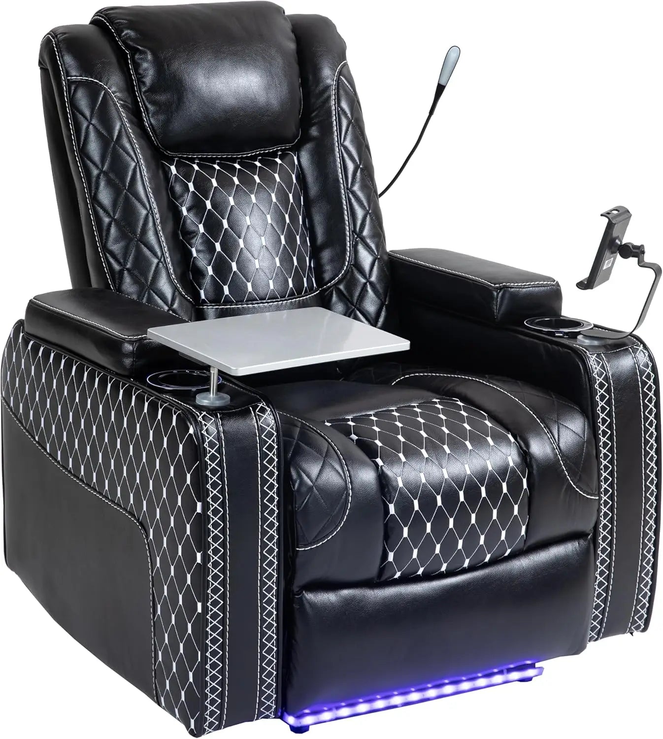 Power Zero Gravity Recliner Chair for Adults Breathable Leather Electric Recliners Adjustable Home Theater Seating with Smart