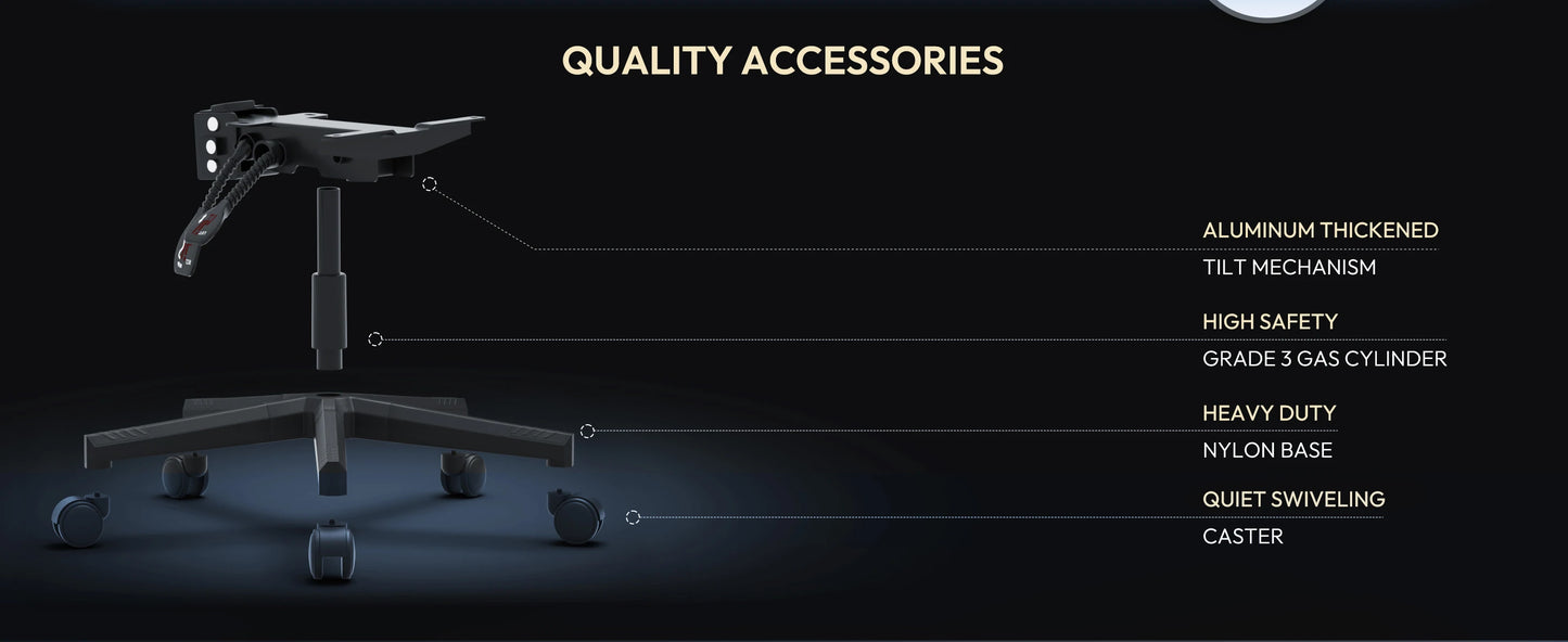 Dowinx Gaming Chair with Pocket Spring Cushion, Ergonomic Game Chair with Massage Lumbar Support and Footrest for Adults