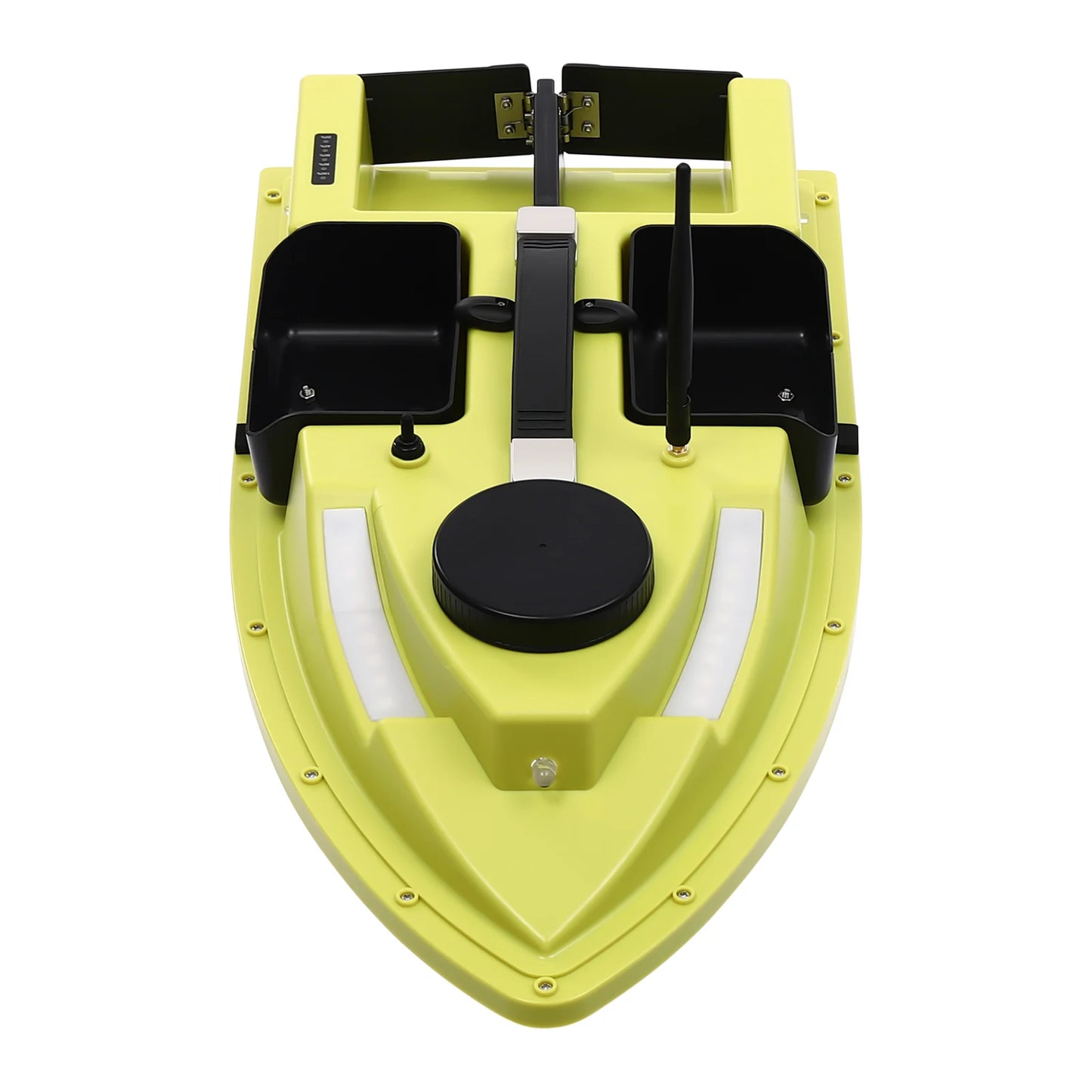 5200mAh GPS Fishing Bait Boat,Remote Control Nest Beater W/ 3/4 Bait Containers and LED Screen,1.5kg/2kg Load Rechargeable