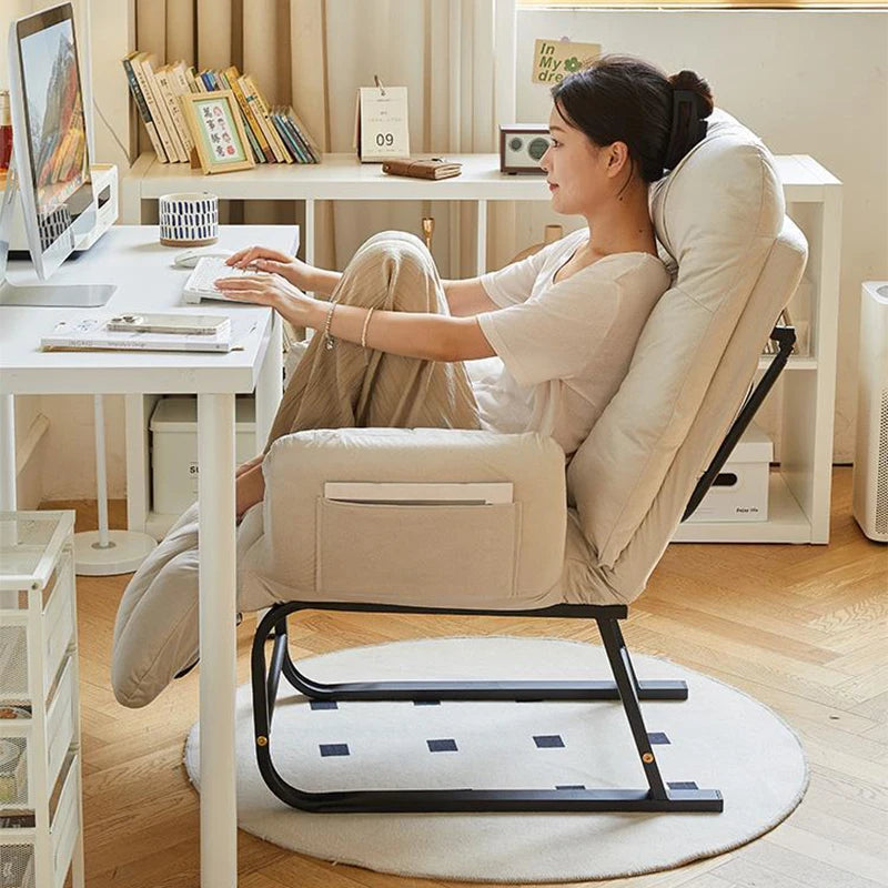 Sofa Chair Comfort Company Home Office Chairs Bedroom Reclining Backrests,Broadcast Chairs Cloth Metal adjustable Soft Foldable