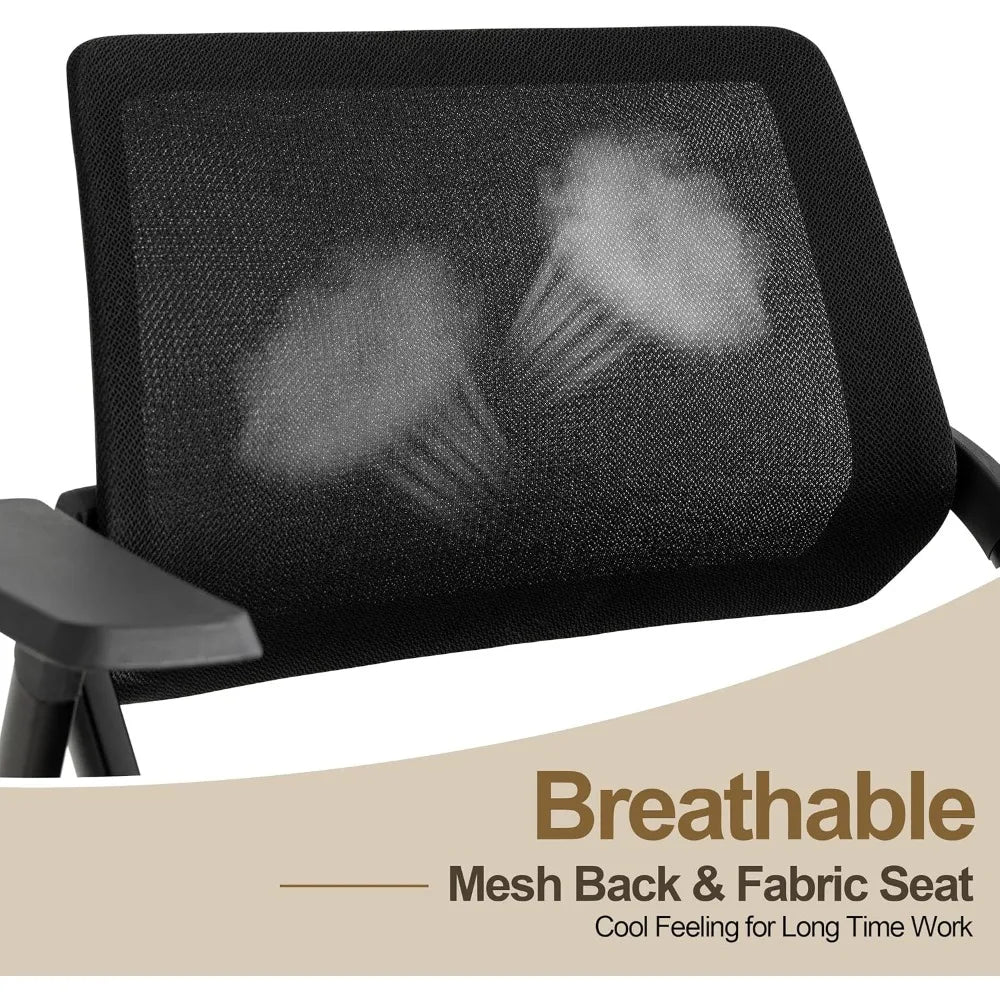 20-Pack Stackable Conference Room Chairs, Folding Office Chairs with Removable Wheels and Mesh Back