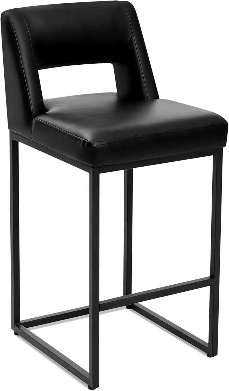 Counter Height Bar Stools for Kitchen Counter Modern Bar Chairs with Backs  for Kitchen Island with Upholstered Faux Leather