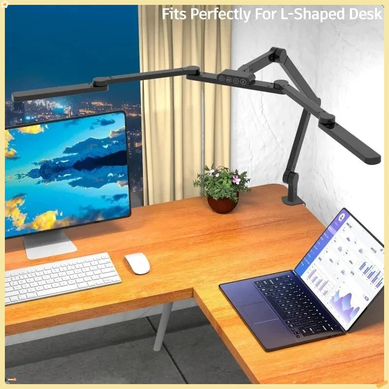 LED Architect Desk Lamp with Clamp, 41.5" Tall 24W Bright Computer Light for Home Office Study Gaming