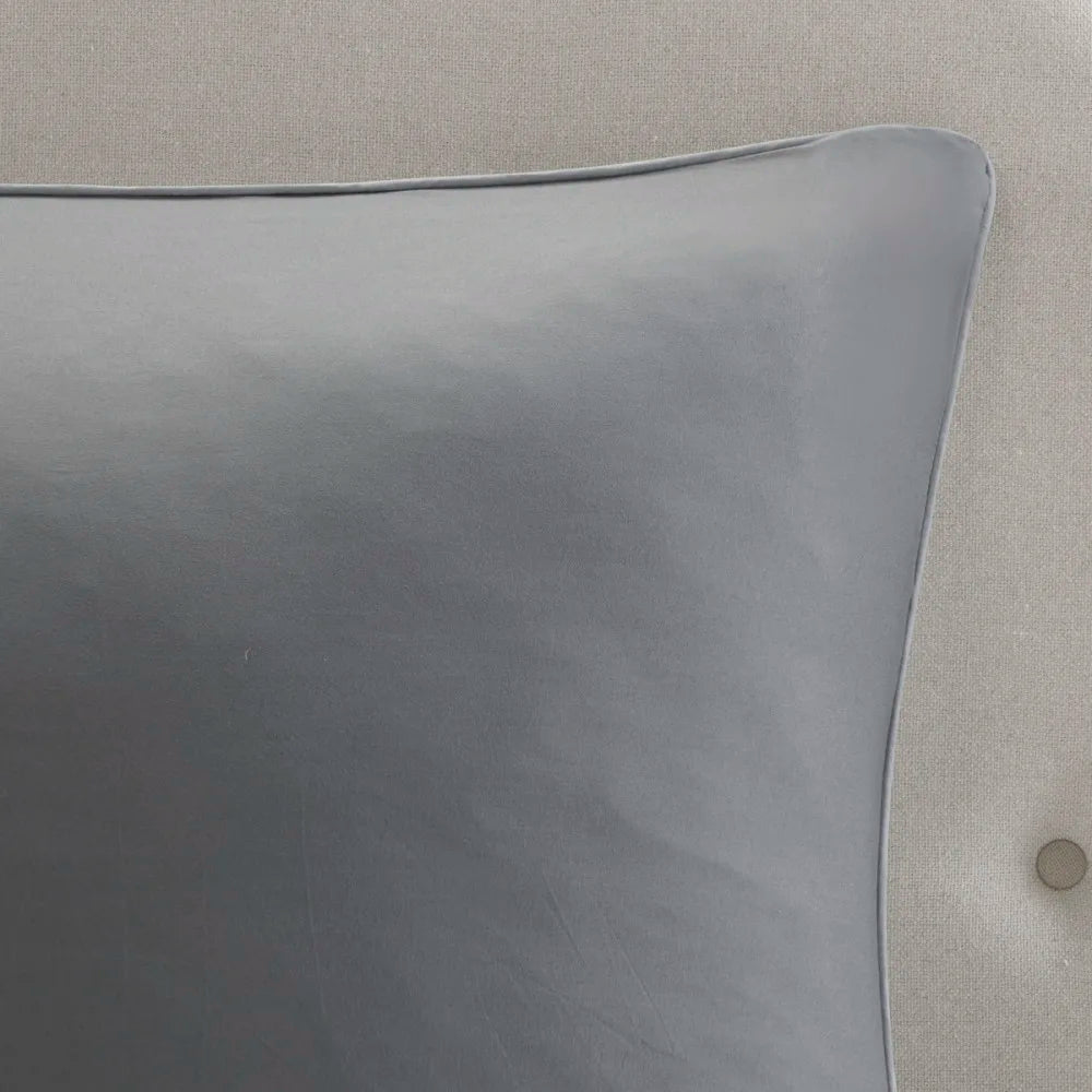 Embroidered 8 Piece Comforter Set Grey Queen