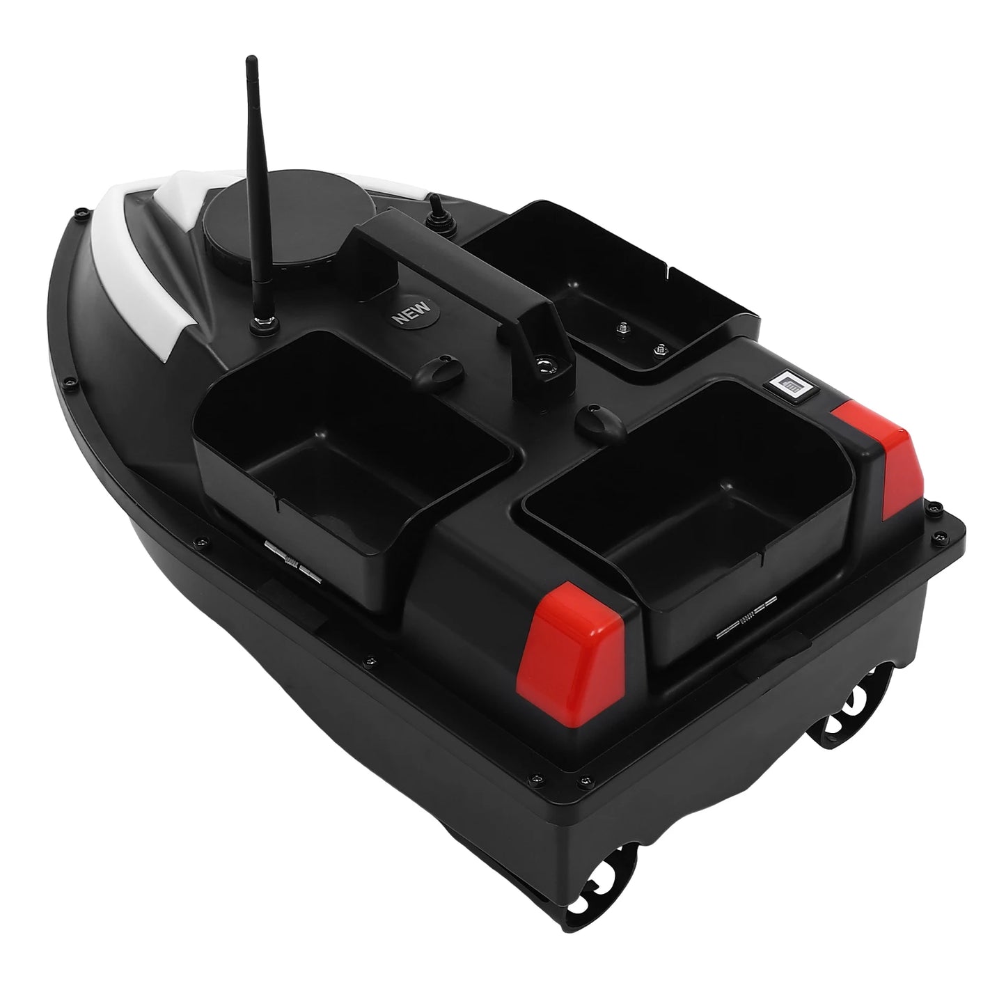 RC Fishing Bait Boat with Depth Sounder and GPS 3 Boxes Bait Boat Fishing Boat w/Remote Control Auto Return RC Fish Boat