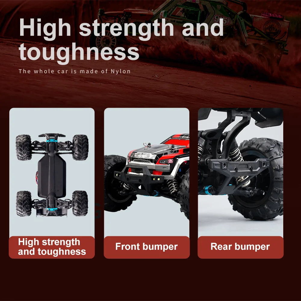16102 1:16 Rc Car With Led Light 4WD 50km/h Off-road Vehicle High Speed Drift Car For Kid Vs Wltoys Boys Kids Birthday Gifts