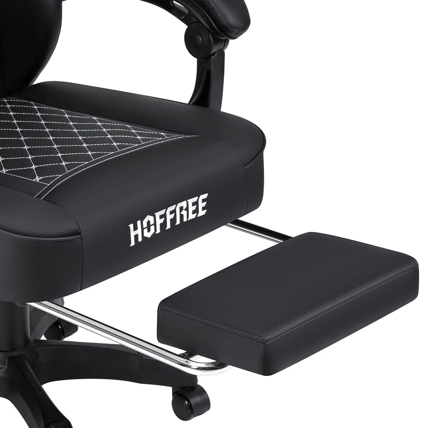 Leather Gaming Chair with Footrest Bluetooth Speaker Dual Function Massage Height Adjustable Recliner Computer Office Chair Sofa