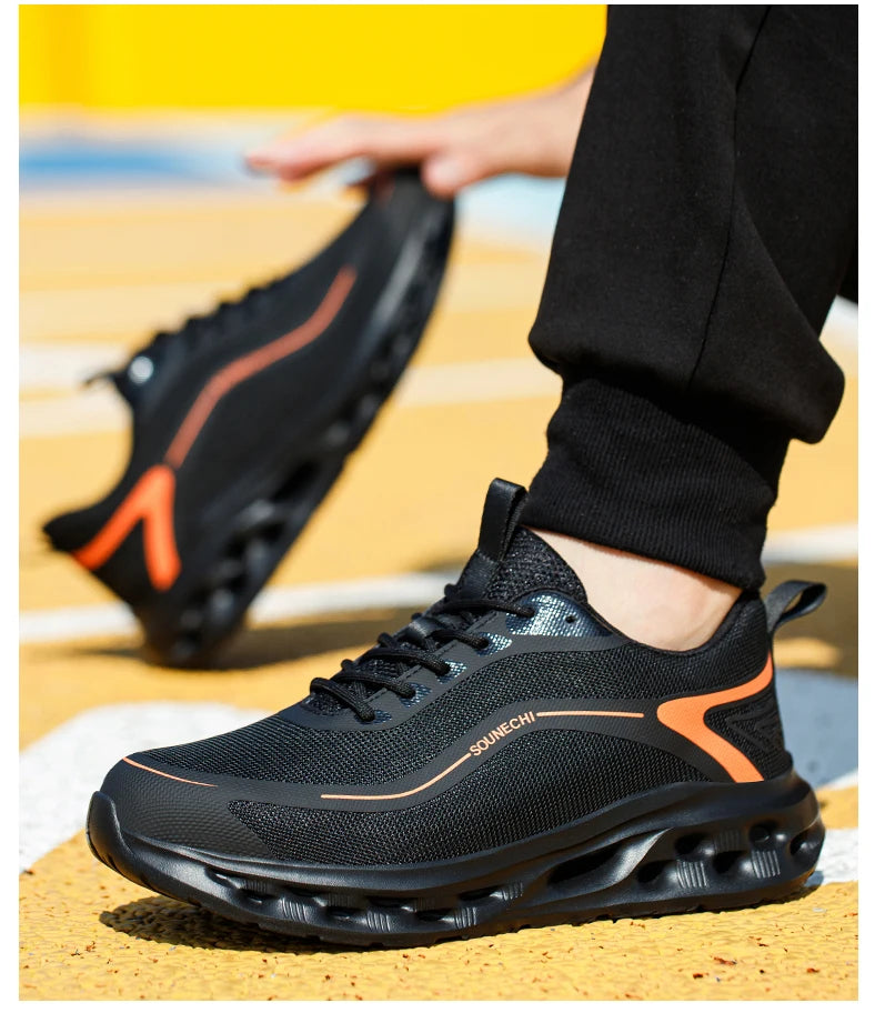 Men's Safety Shoes Anti-Impact Anti-Piercing Lightweight Work Boots Lightweight Breathable Sporty Design for Outdoor Work Shoes