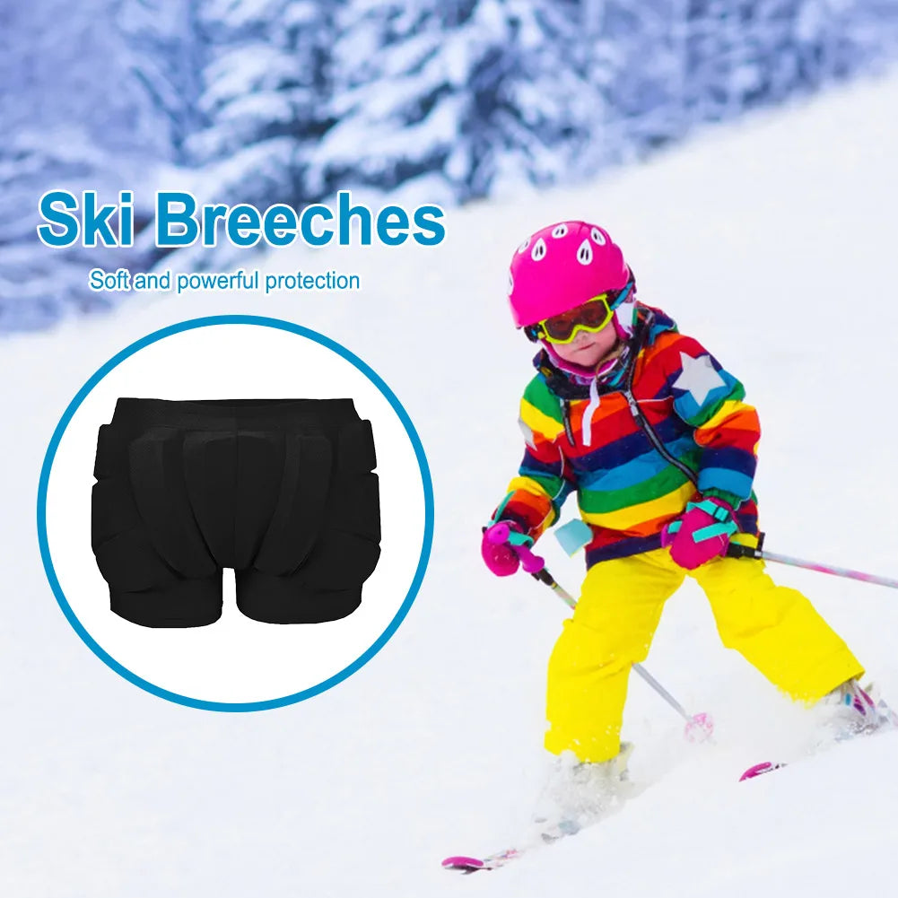 Outdoor Sports Padded Shorts Shock Absorb Kids Tailbone Ski Gear Hip Butt Breathable Sports Pants Cycling Winter Skate Protector