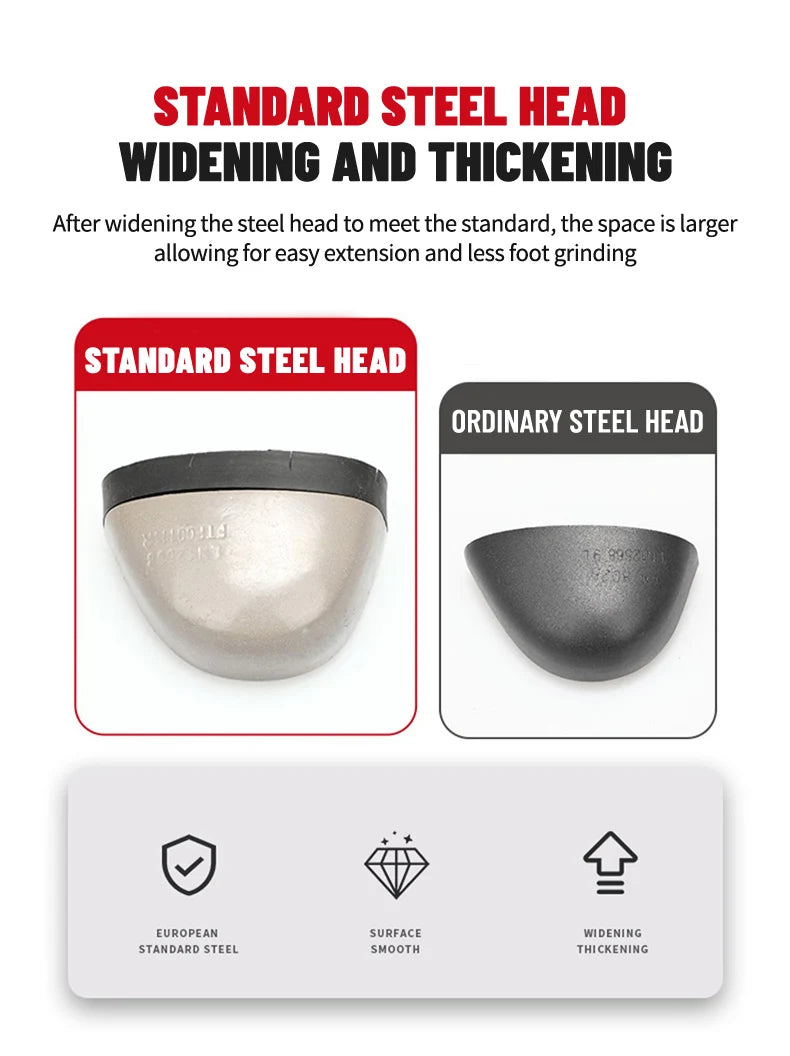 Lace-free, breathable, lightweight and comfortable anti-smashing and anti-puncture safety shoes