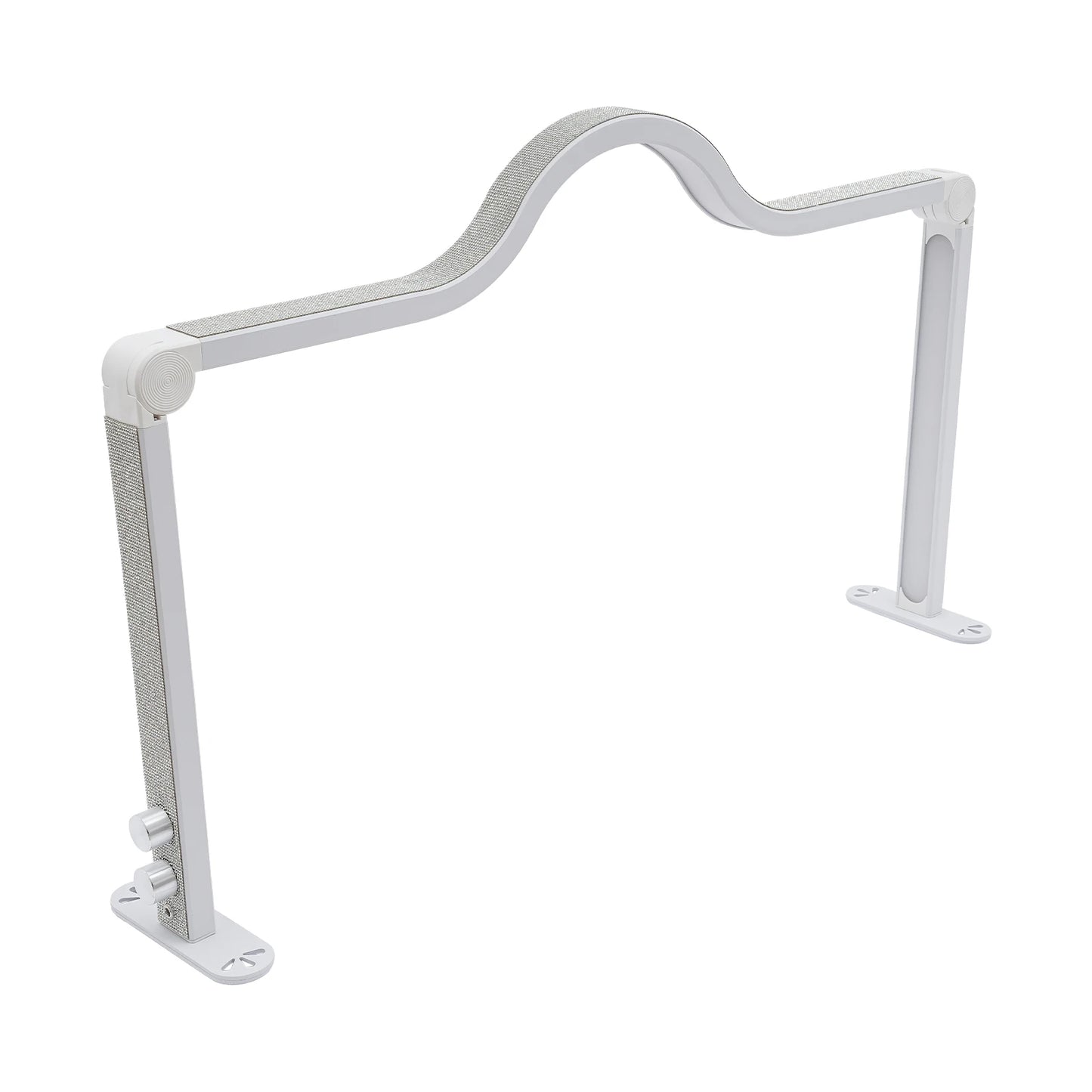 Rectangular Shape Desk Lamp with Simulated Diamonds for Manicures and Lashes, Foldable Nail Tech Light(White Color)