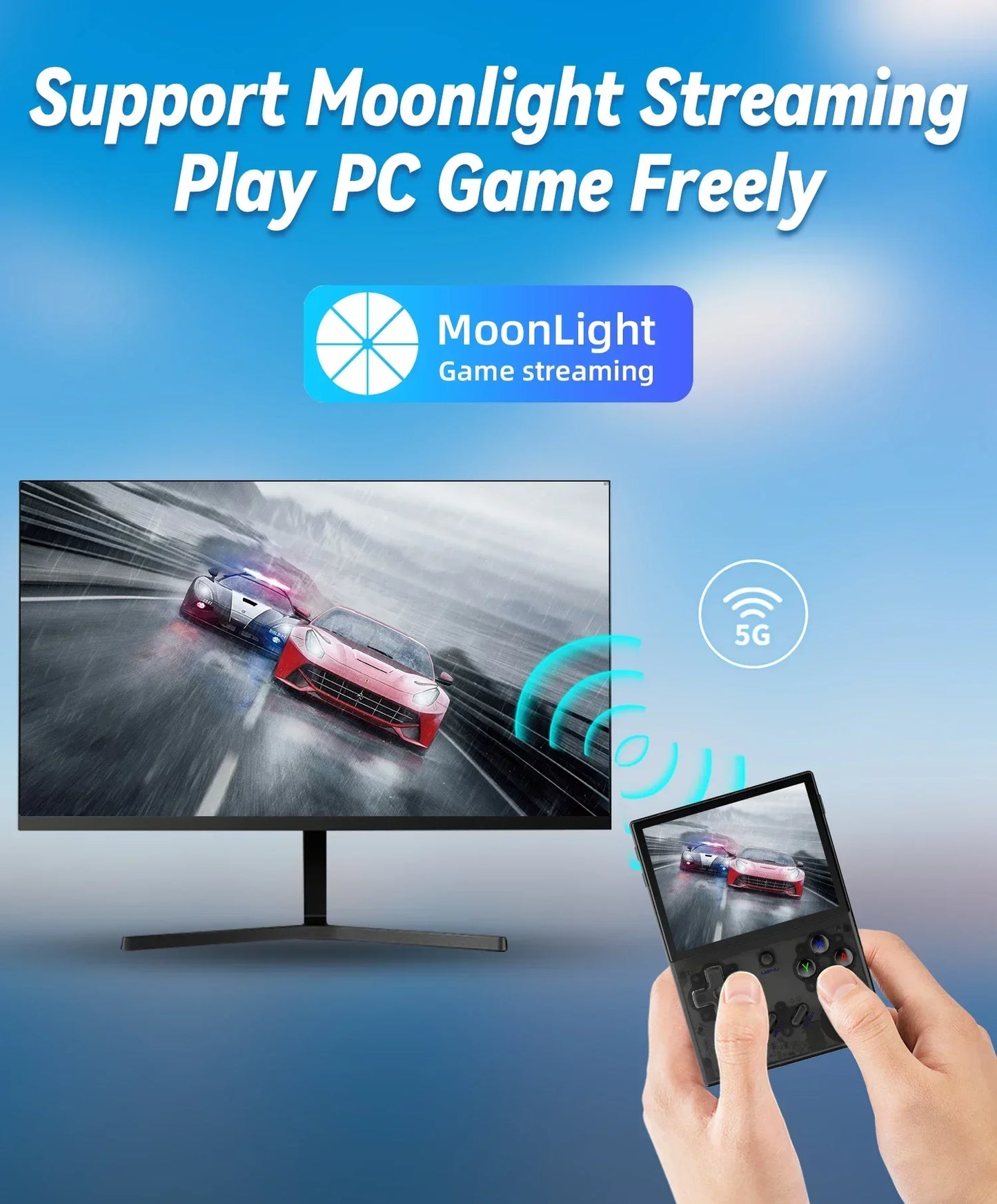 ANBERNIC RG35XX PLUS Retro Handheld Game Console 3.5''IPS Screen Built-in 10K Games HDMI Video Output Streaming Kids Game Player