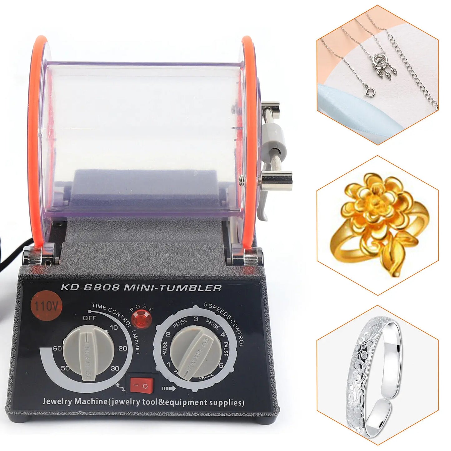 Rotary Tumbler Jewelry Polisher Surface Finisher Polishing 3KG/Finishing Machine