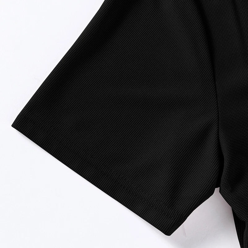 2025 New Men's Casual Fashion Simple V-neck Short Sleeved T-shirt Summer Comfortable Breathable Versatile Top