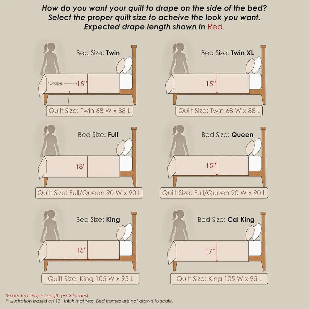 Coastal Sea Coral Pattern Reversible Quilt Set, 4-Piece, Twin/XL Size, Jade Green, Oversized Comfort