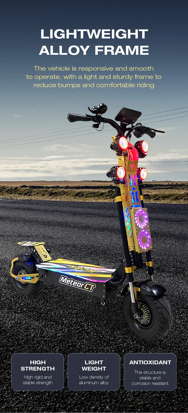 US Warehouse GT-M8 patinete eléctrico 72V50AH Dual Motors 13inch City Wheel Adult Electric Scooter Seat & Trunk Trotinette