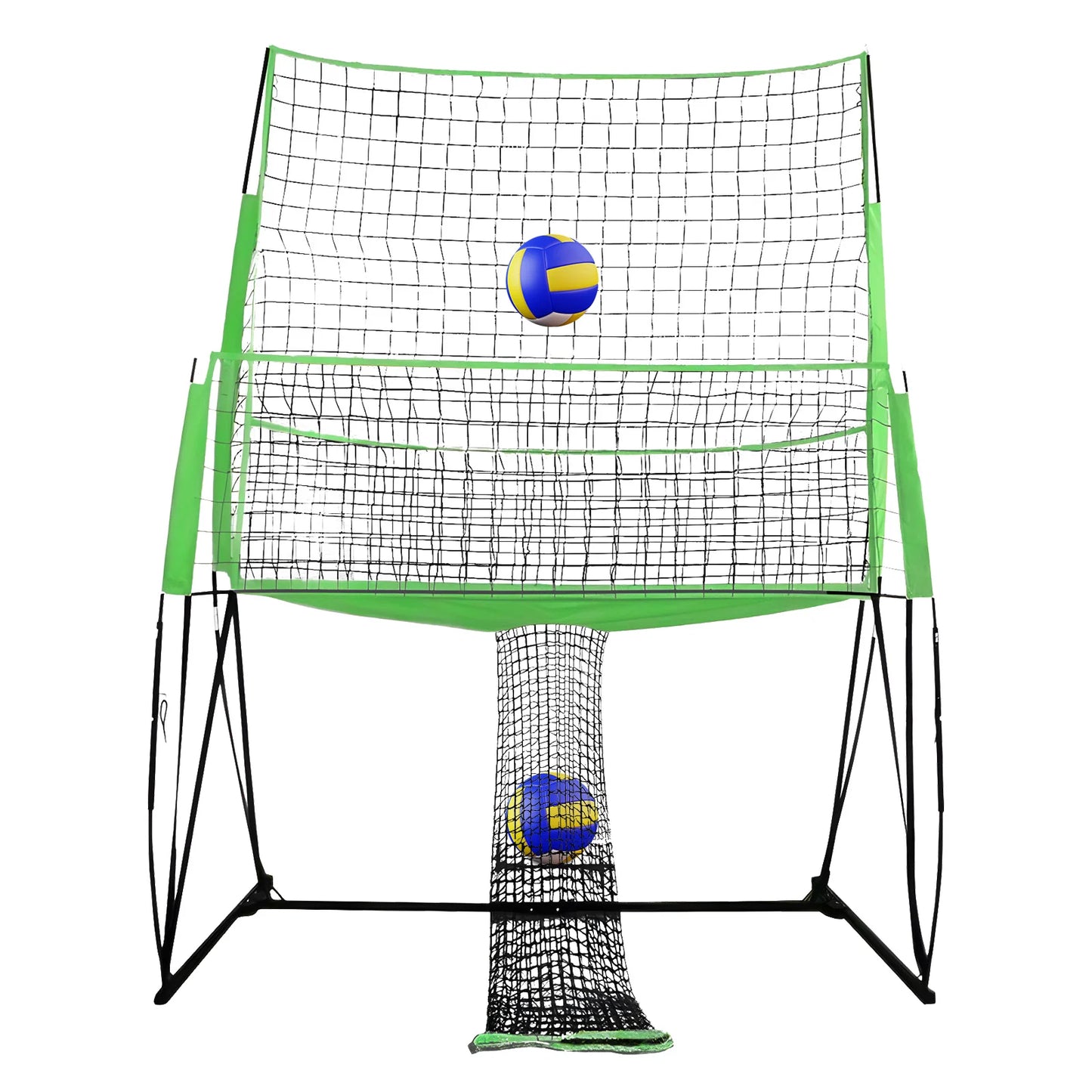 Volleyball Practice Net Station 8*11 FT Adjustable Net Perfect for Indoor and Outdoor Training