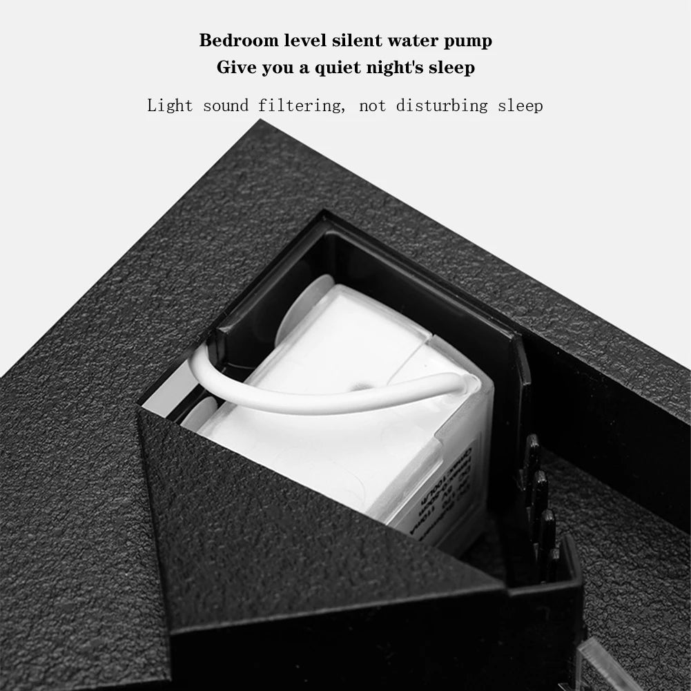 Aquarium Tank With Build-in Light, Water Pump, Clear Cover, Ecological Cycle System, Acrylic Rectangular Fish Tank