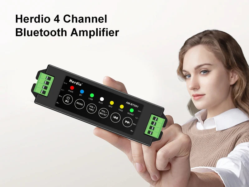 Herdio 5.25” 4PCS Flush Mount Bluetooth Ceiling Speaker System Max Power 600W Great For Humid Indoor Outdoor Kitchen Bedroom