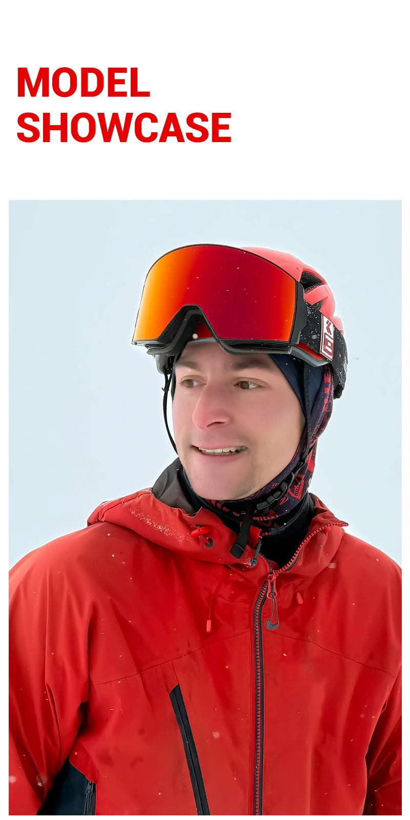 KAPVOE New Outdoor Photochromic Ski Goggles Winter Snow Sports for Unisex Snow Glasses UV400 Anti-fog Magnetic Snowboard Glasses