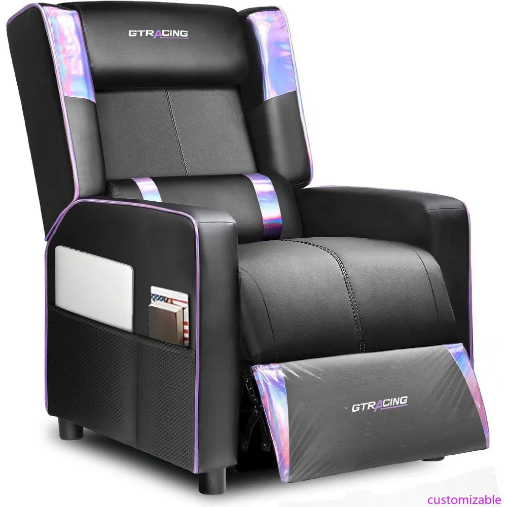Gaming Recliner Chair: Modern PU Leather Sofa for Adults with Racing Style Ergonomics