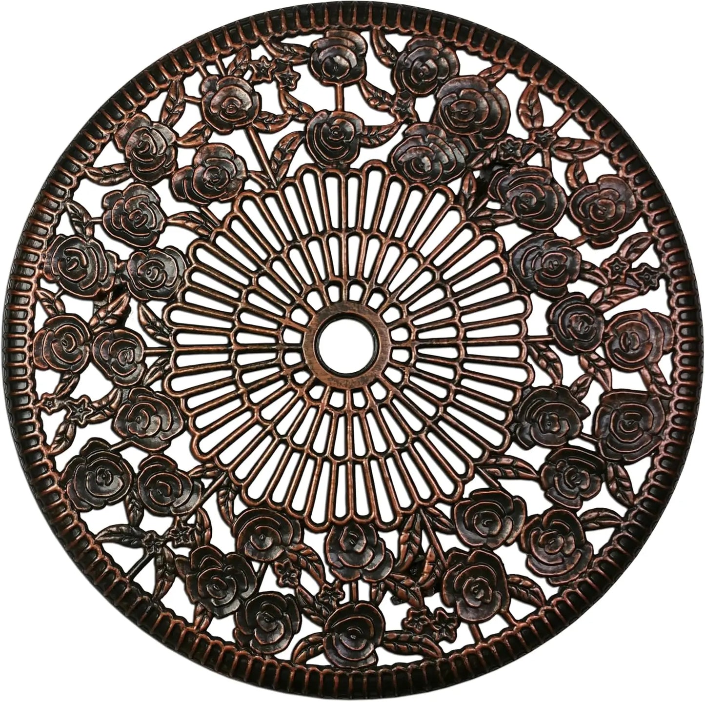 3-Piece Rose Bistro Set with 23.5-Inch Cast aluminum Top Table