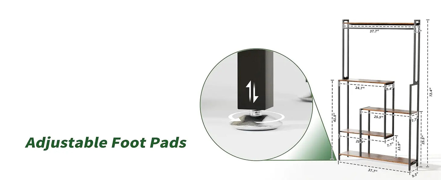 Large Plant Stand Indoor with Grow Light , 5 Tiers 12 Pots Holder, 72" Tall Metal Plant Shelf, Heavy-Duty Rectangle Display Rack