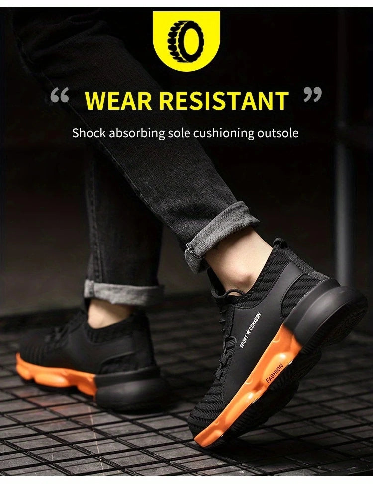 Anti-smash, anti-puncture, breathable, fashionable and comfortable safety shoes