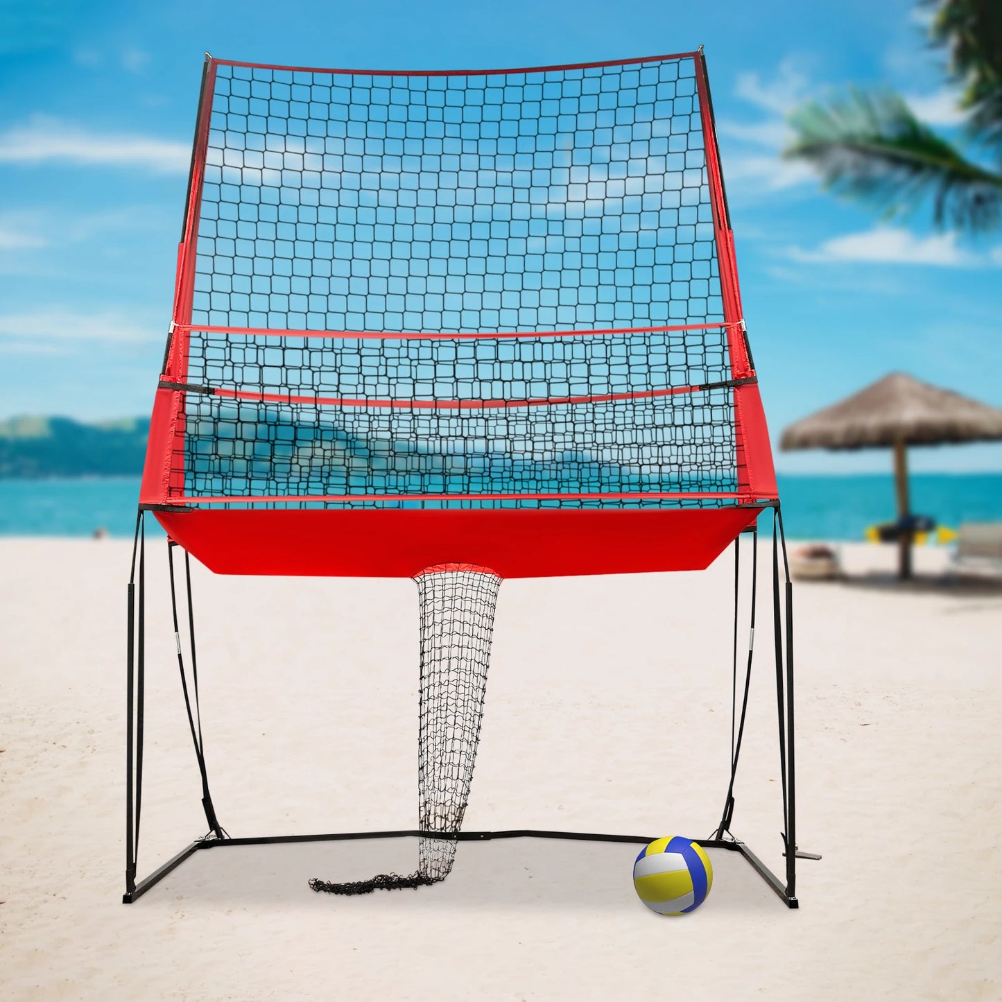 Bymaocar 2.44*3.35M Volleyball Training Net, Nylon Volleyball Practice Net, Volleyball Trainer Equipment Net