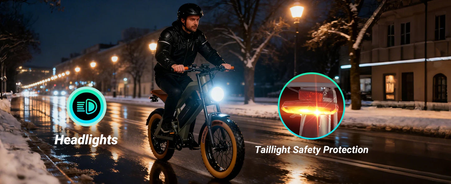 M20 Electric Bicycle Peak 1500W Motor 48V18.2AH Lithium Battery Electric Bike Hydraulic Brake 20*4.0 Inch Fat Tire E-bike