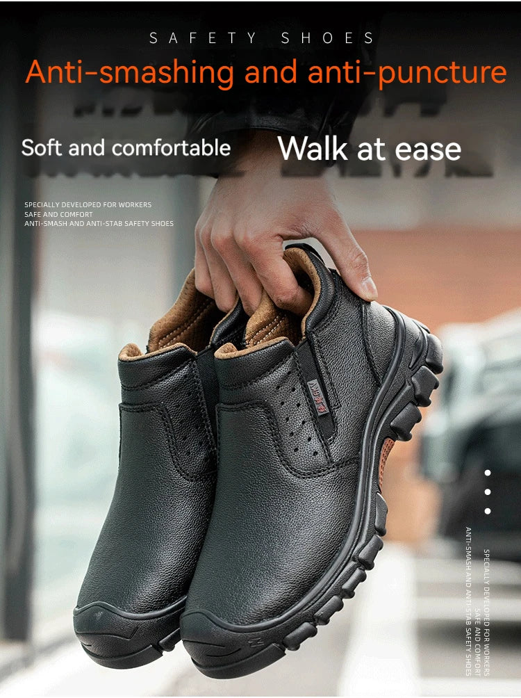 Men Work Shoes Breathable Work Sneakers Composite Toe Safety Shoes Anti-Puncture Indestructible Shoes Welders Safety Boots