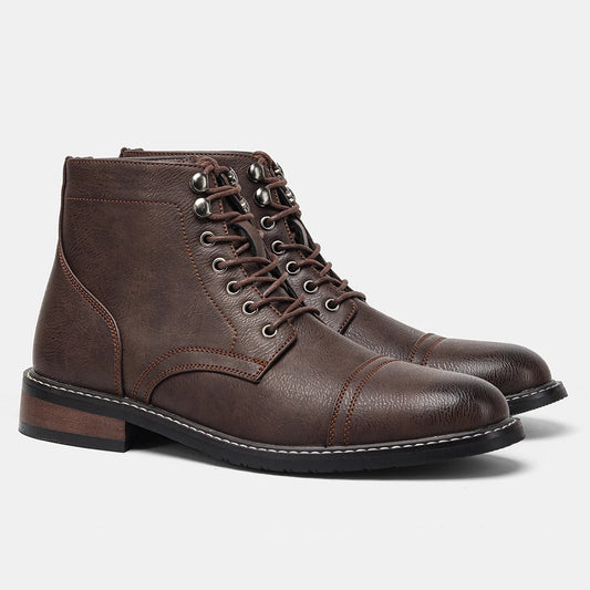 Classical Brogue Chelsea Men Boots Comfortable Fashion Leather Boots