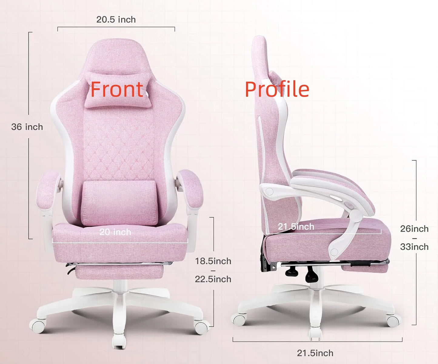 Computer Office Chair with Pocket Spring Cushion, Linkage Armrests and Footrest, High Back Ergonomic Computer Chair .