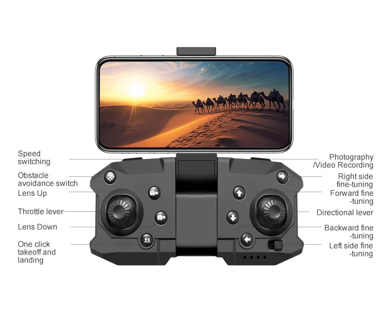H10 drone, 8K camera intelligent obstacle avoidance, optical flow positioning precise hovering shooting,